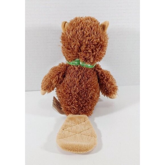 Kinder Beaver Brown Plush Green Bandana 10" Stuffed Toy Ferrero Rocher - Picture 3 of 4